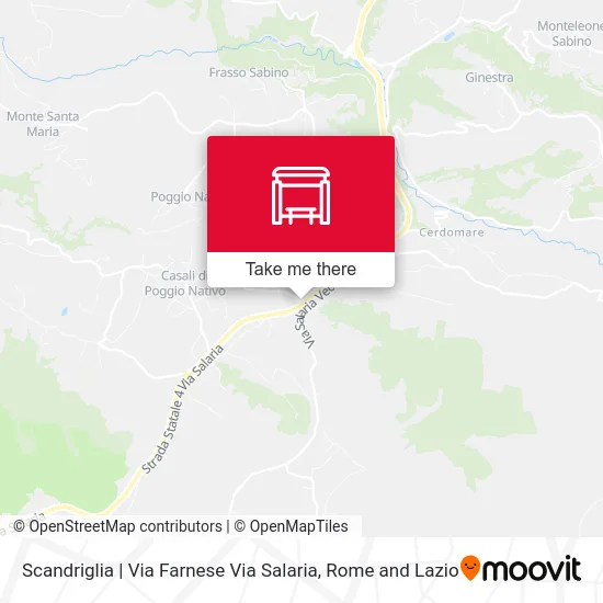 Farnese Street - Salaria Street (Scandriglia) map