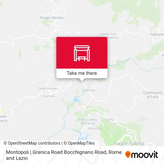 Montopoli | Granica Road Bocchignano Road map