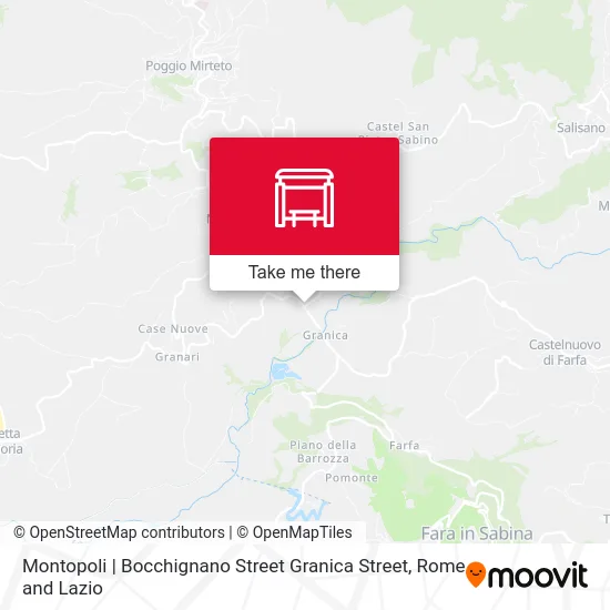 Montopoli | Bocchignano Street Granica Street map