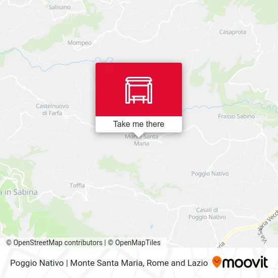 Poggio Nativo | Monte Santa Maria map