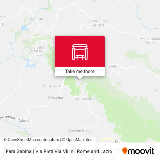 Fara Sabina | Via Rieti Via Villini map