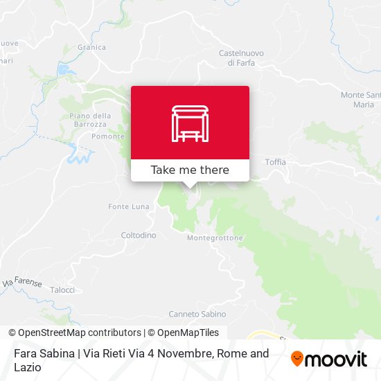 Fara Sabina | Via Rieti Via 4 Novembre map