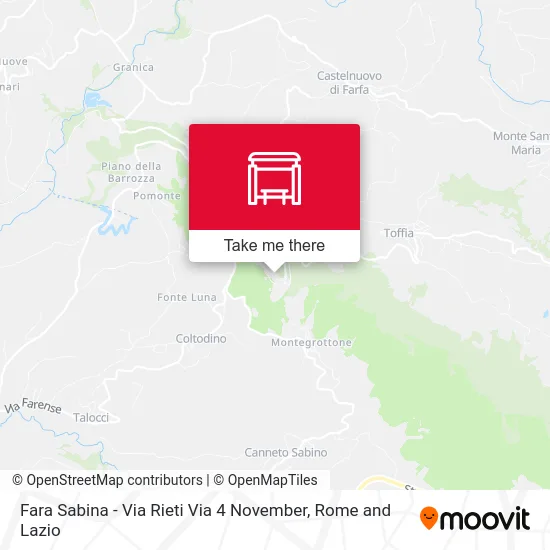 Fara Sabina - Via Rieti Via 4 November map