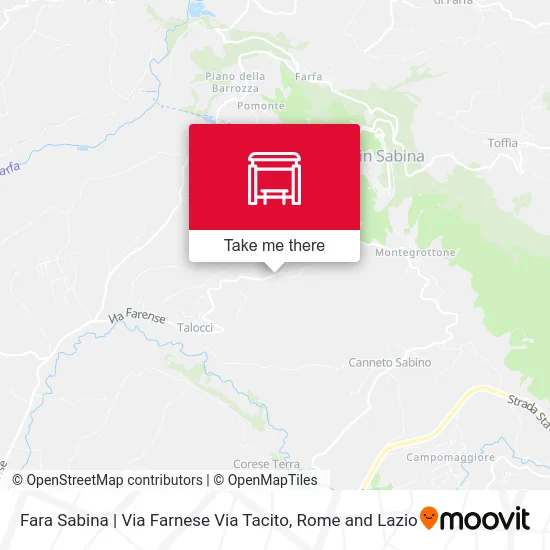 Fara Sabina | Farnese Road Via Tacito map