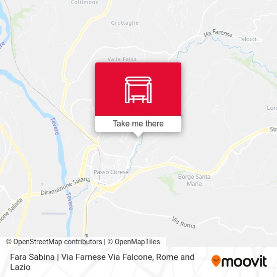 Fara Sabina | Farnese Street Falcone Street map