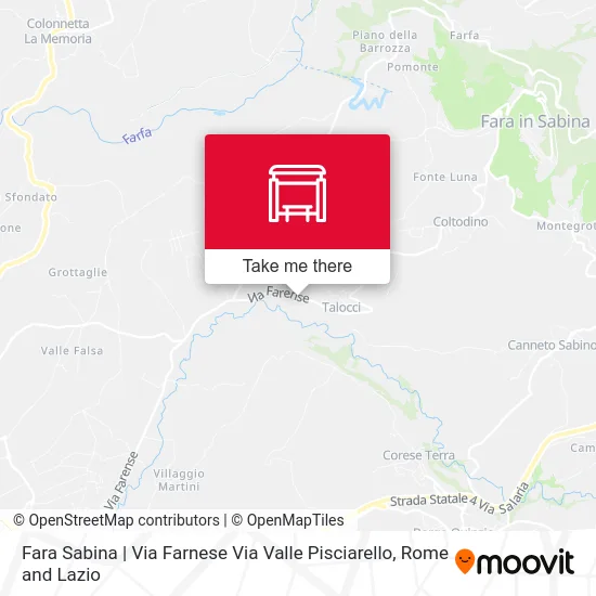 Fara Sabina | Via Farnese Via Valle Pisciarello map