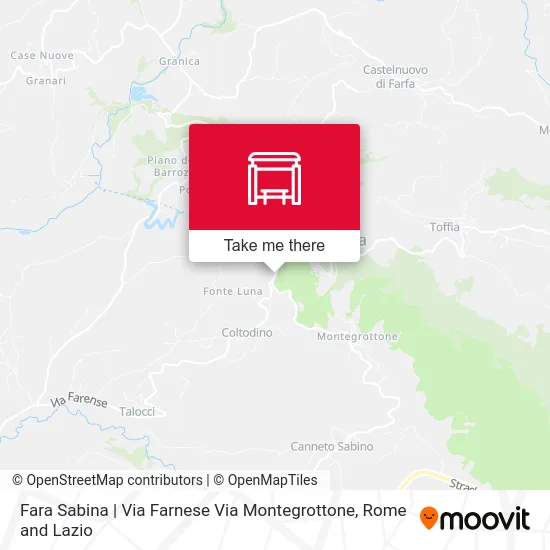 Fara Sabina - Via Farnese Via Montegrottone map