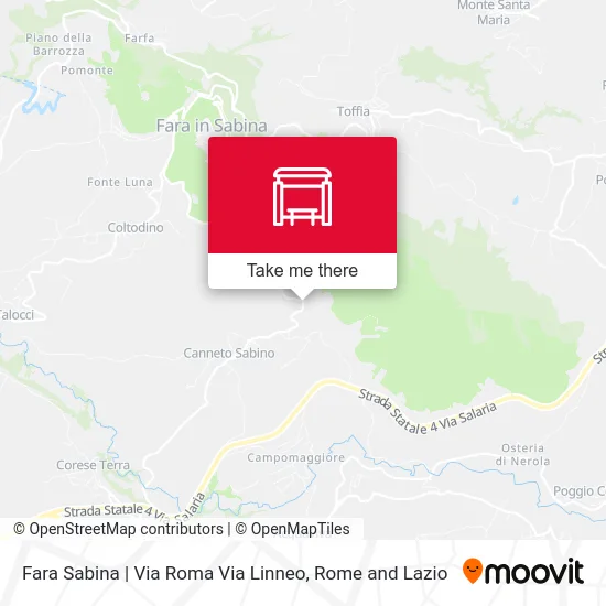 Fara Sabina | Via Roma Via Linneo map