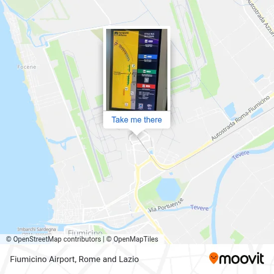 Fiumicino Airport map