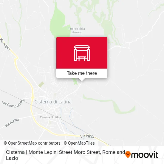 Cisterna | Monte Lepini Street Moro Street map