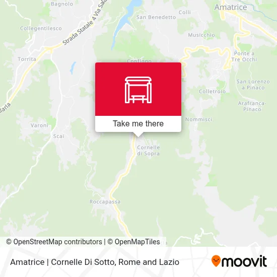 Amatrice | Cornelle Di Sotto map