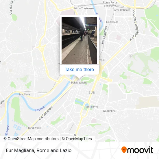 Eur Magliana map