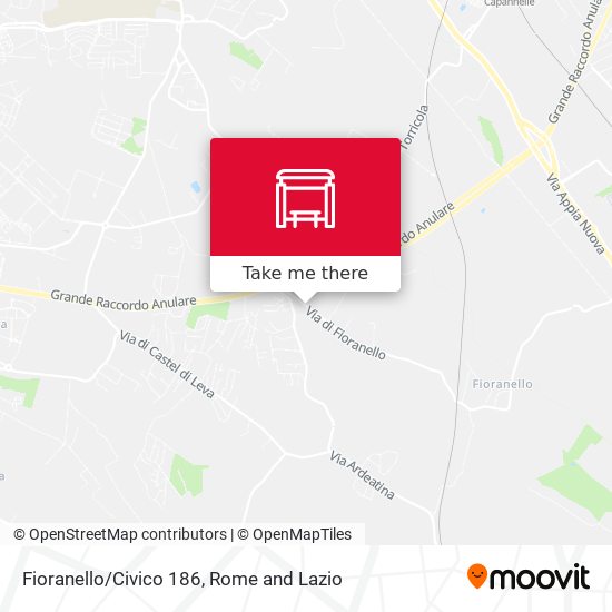 Fioranello/Civico 186 map