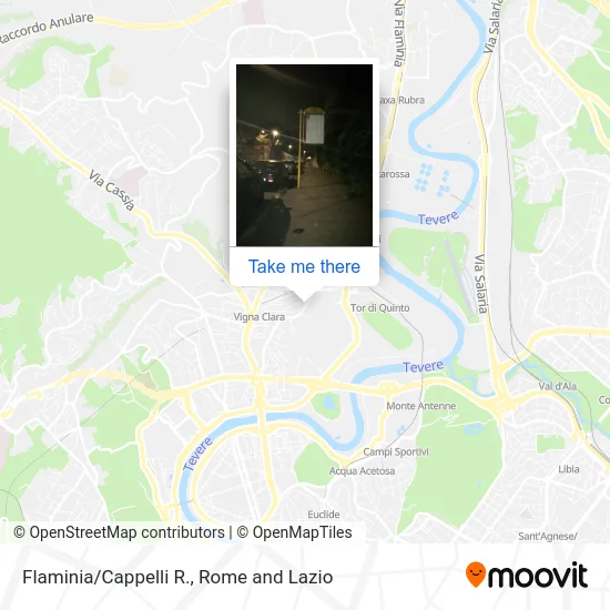 Flaminia/Cappelli R. map