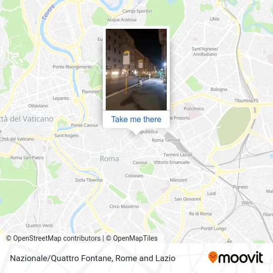 Nazionale/Quattro Fontane map