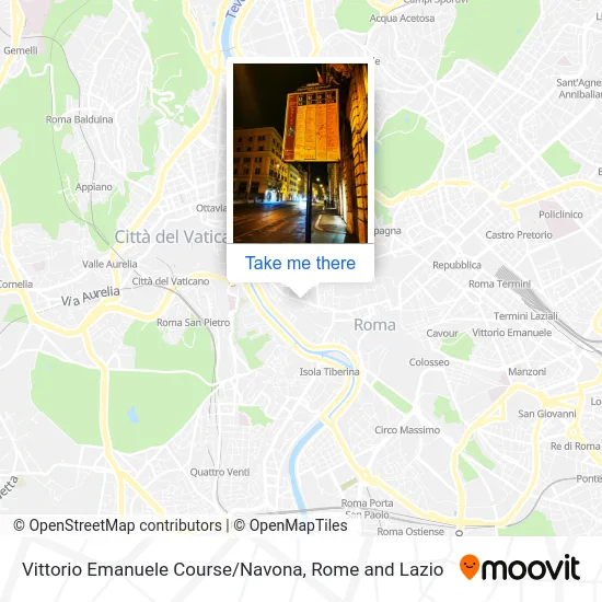 Vittorio Emanuele Course / Navona map