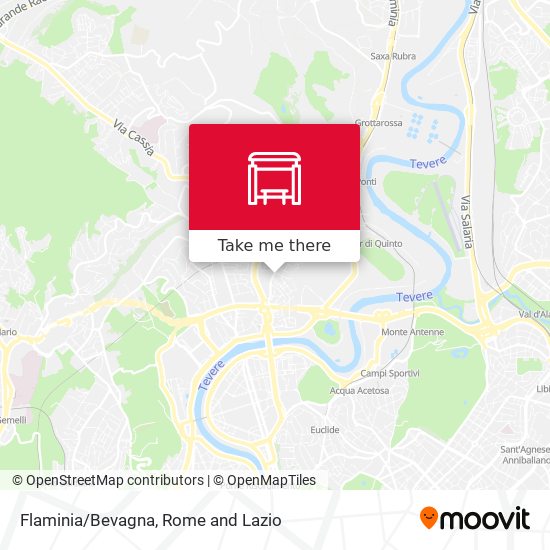 Flaminia/Bevagna map