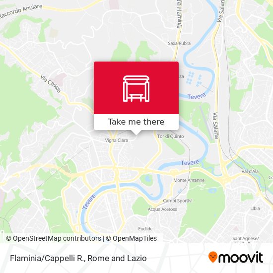 Flaminia/Cappelli R. map