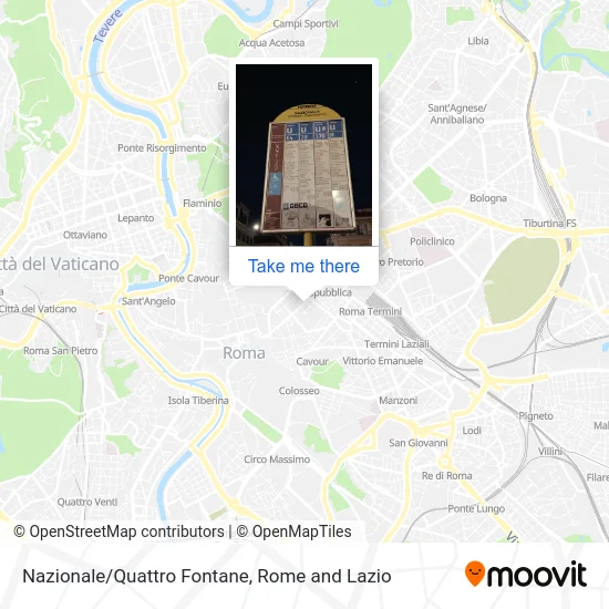 Nazionale/Quattro Fontane map