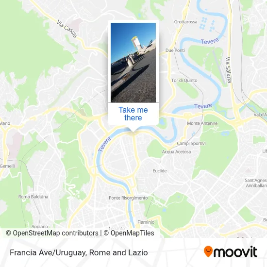 Francia Ave/Uruguay map
