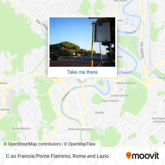 Francia Avenue/Flaminio Bridge map
