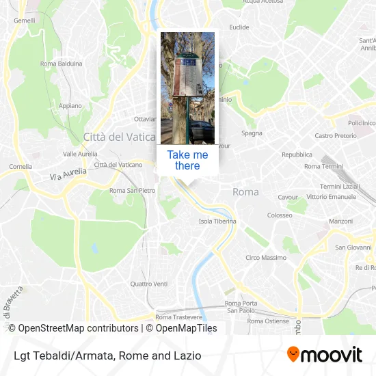 Lungotevere Tebaldi/Armata map