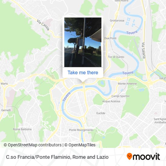 C.so Francia/Ponte Flaminio map