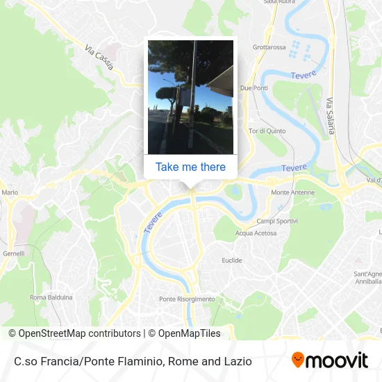 Francia Avenue/Flaminio Bridge map
