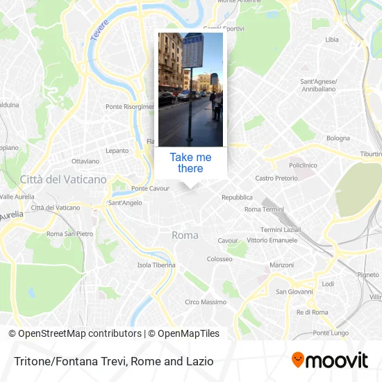 Tritone/Fontana Trevi map