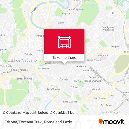 Tritone/Fontana Trevi map