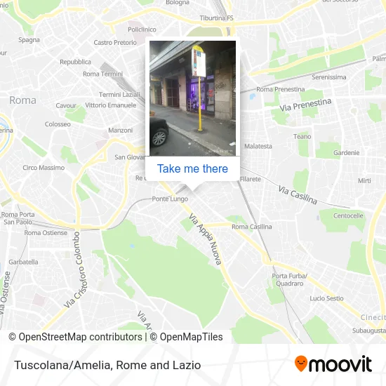 Tuscolana/Amelia map