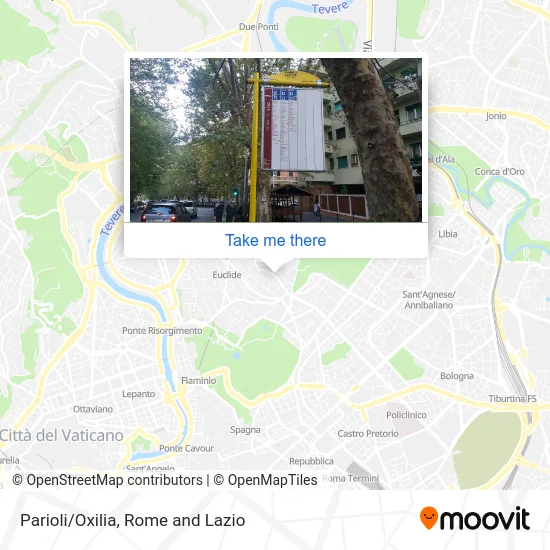 Parioli/Oxilia map