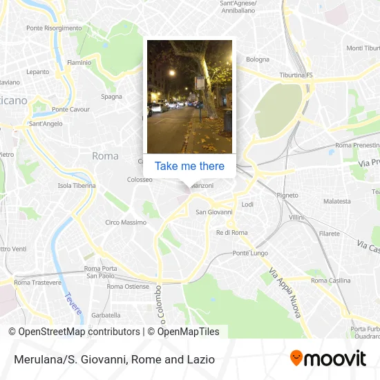 Merulana/S. Giovanni map