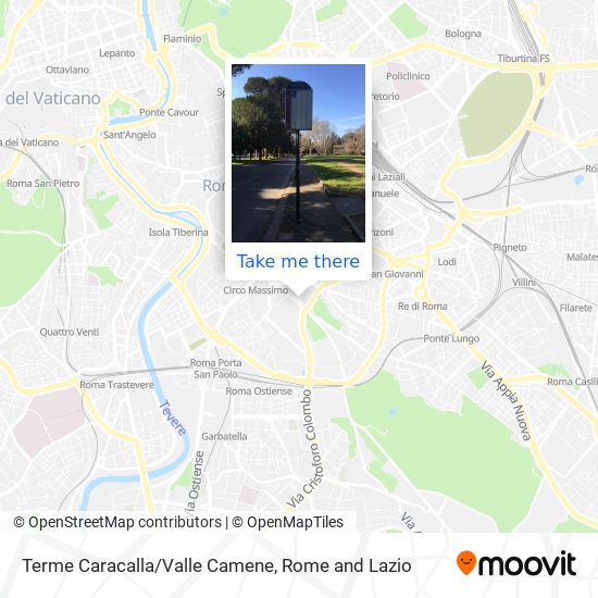 Terme Caracalla/Valle Camene map
