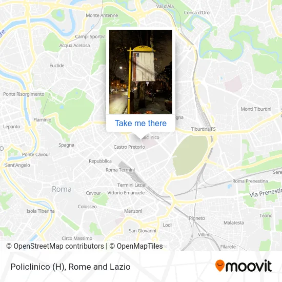 Policlinico Hospital map