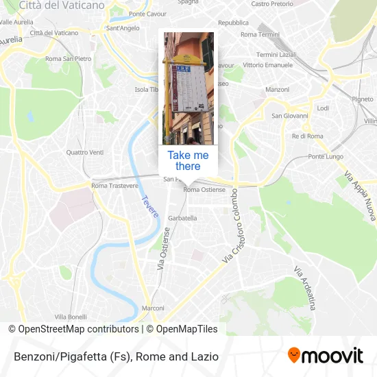 Benzoni/Pigafetta (Station) map