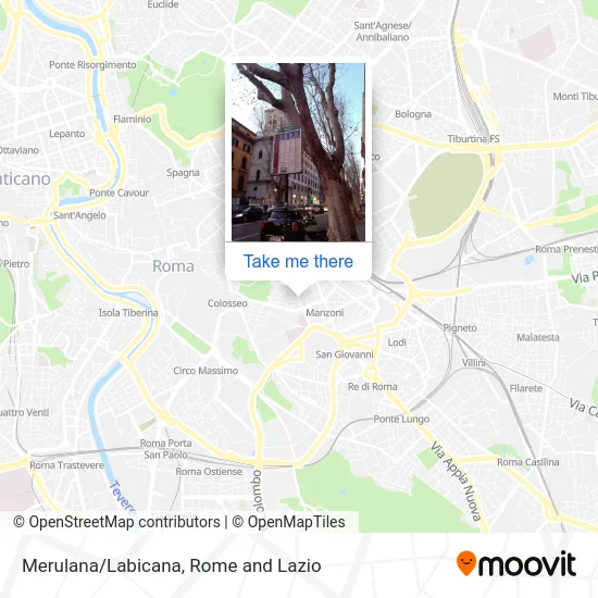 Merulana/Labicana map