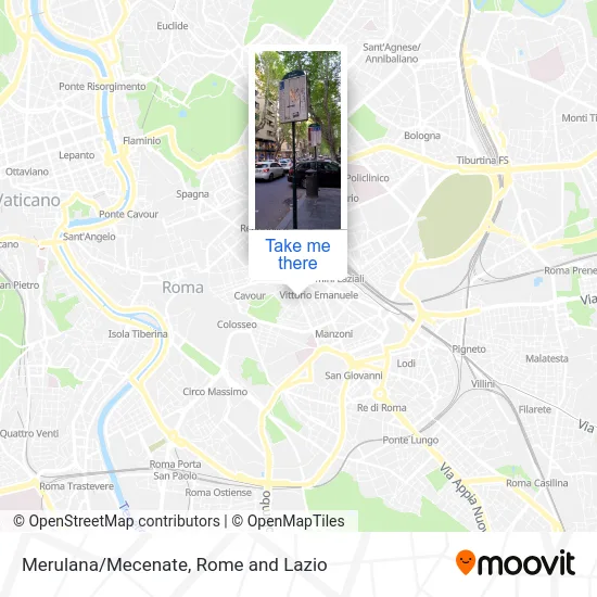 Merulana/Mecenate map