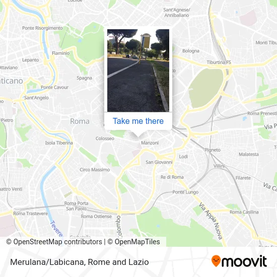 Merulana/Labicana map