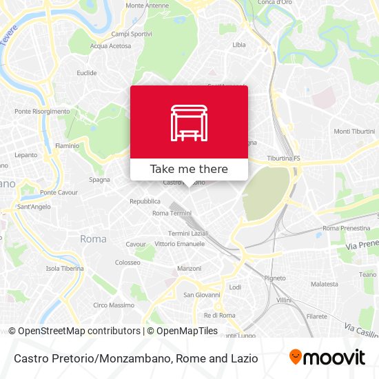 Castro Pretorio/Monzambano map