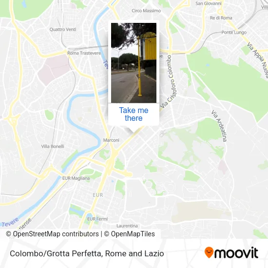 Colombo/Grotta Perfetta map