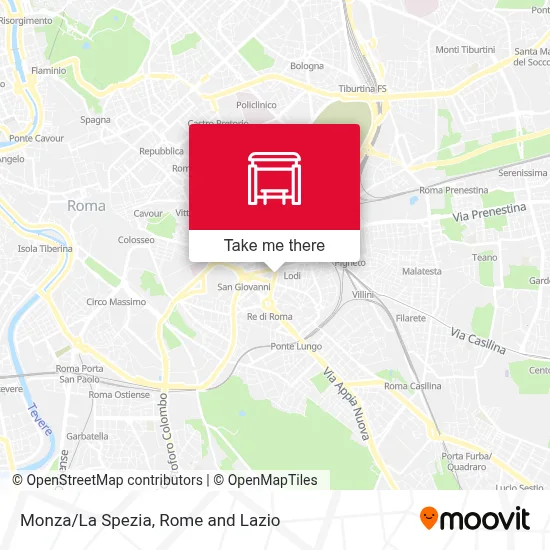Monza/La Spezia map