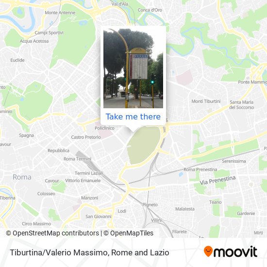 Tiburtina/Valerio Massimo map