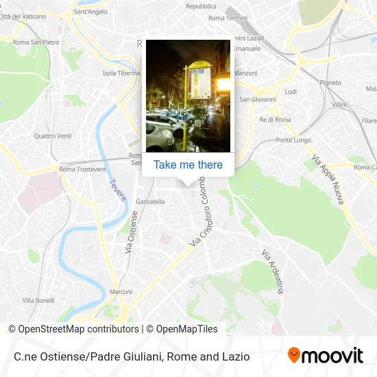 Ostiense Circle / Father Giuliani map