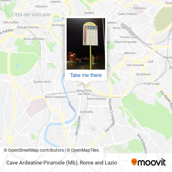 Cave Ardeatine-Piramide (Mb) map