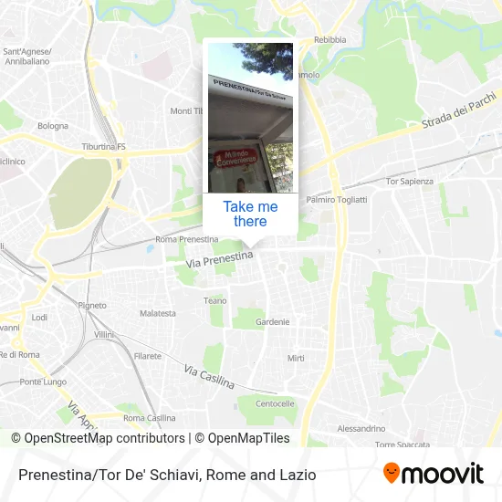 Prenestina/Tor De' Schiavi map