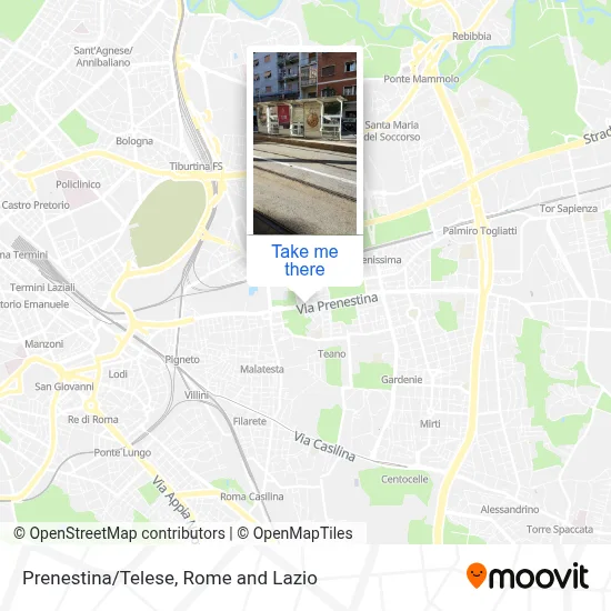 Prenestina/Telese map
