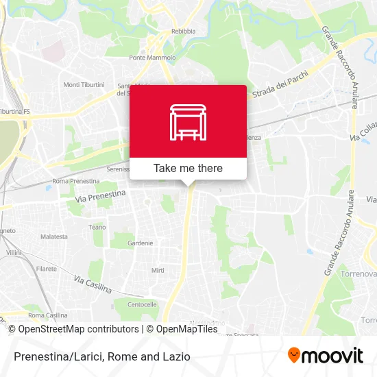 Prenestina/Larici map