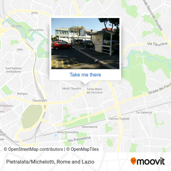 Pietralata/Michelotti map