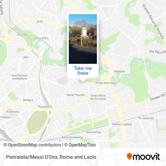 Pietralata/Messi D'Oro map